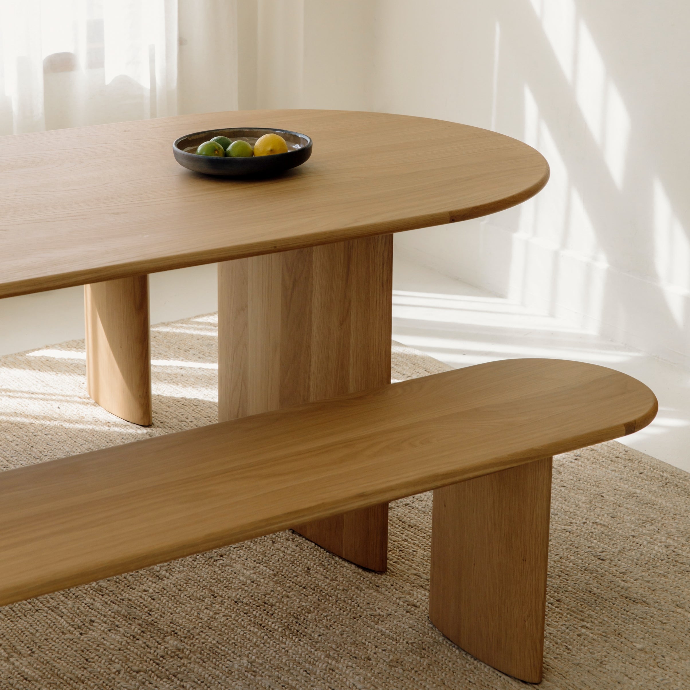 Union Dining Table, Seats 6-8 People, White Oak