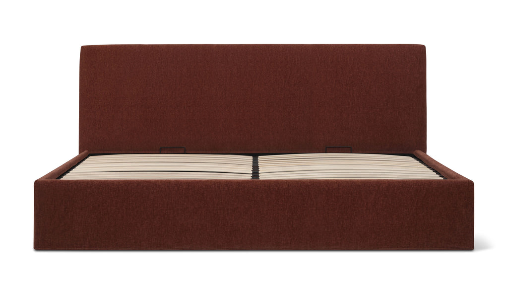 Wave Storage Bed, Queen, Toffee