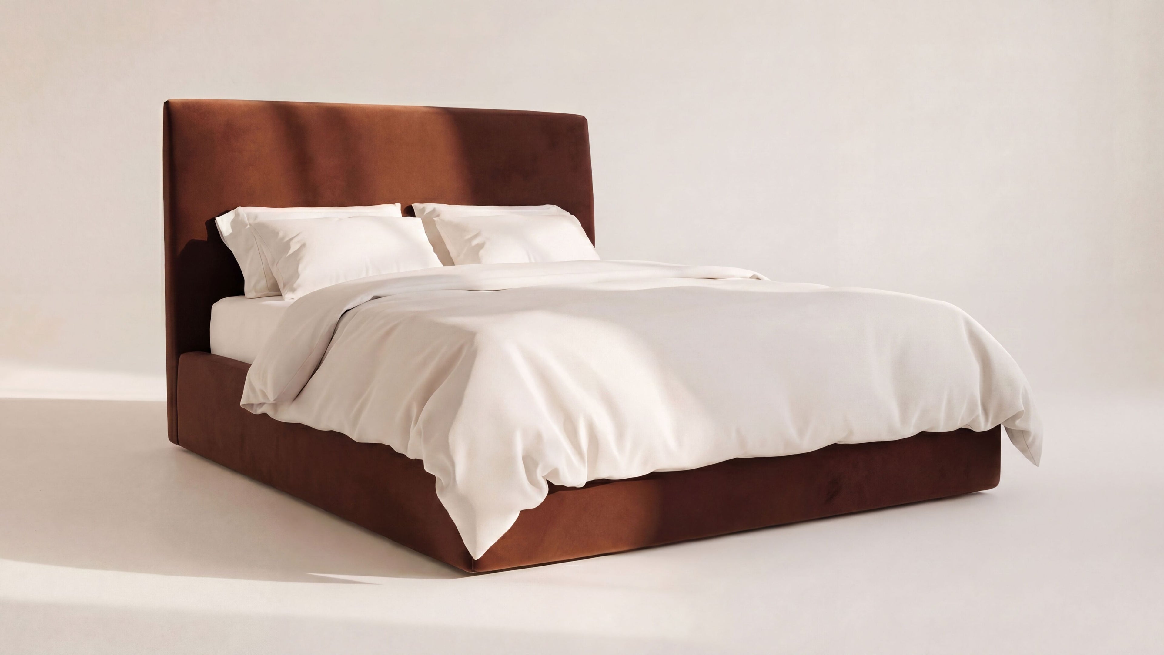 Wave Storage Bed, Queen, Toffee