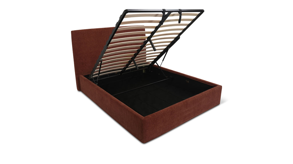 Wave Storage Bed, Queen, Toffee