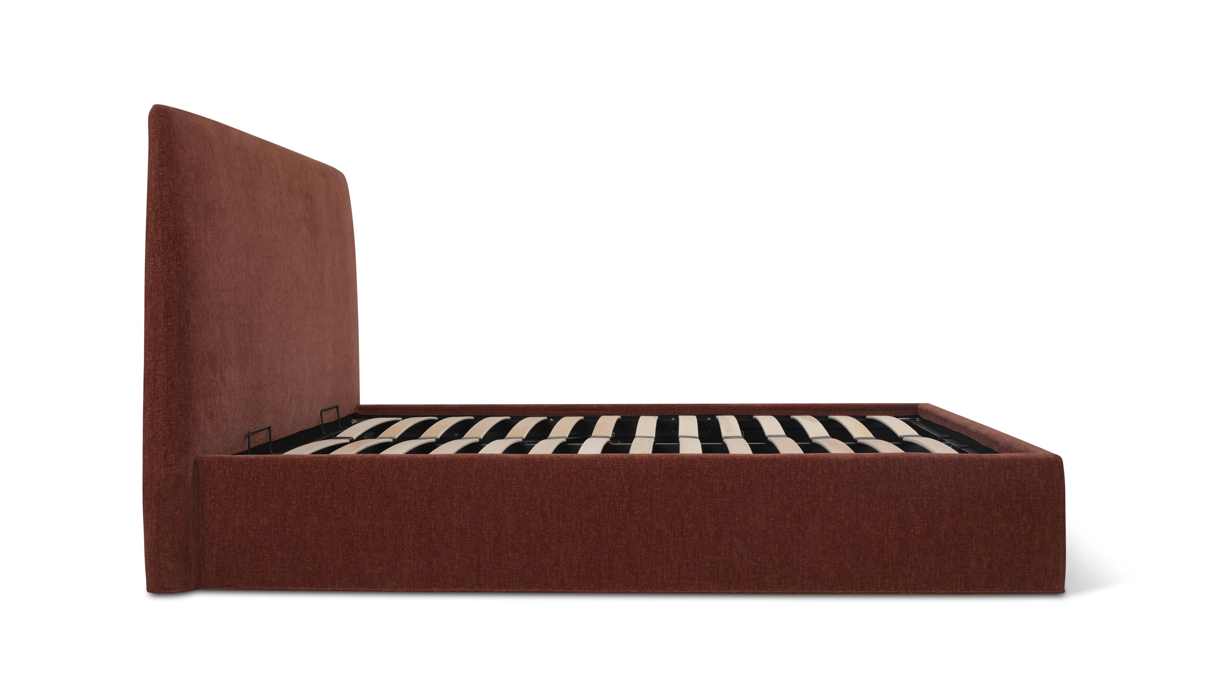 Wave Storage Bed, Queen, Toffee