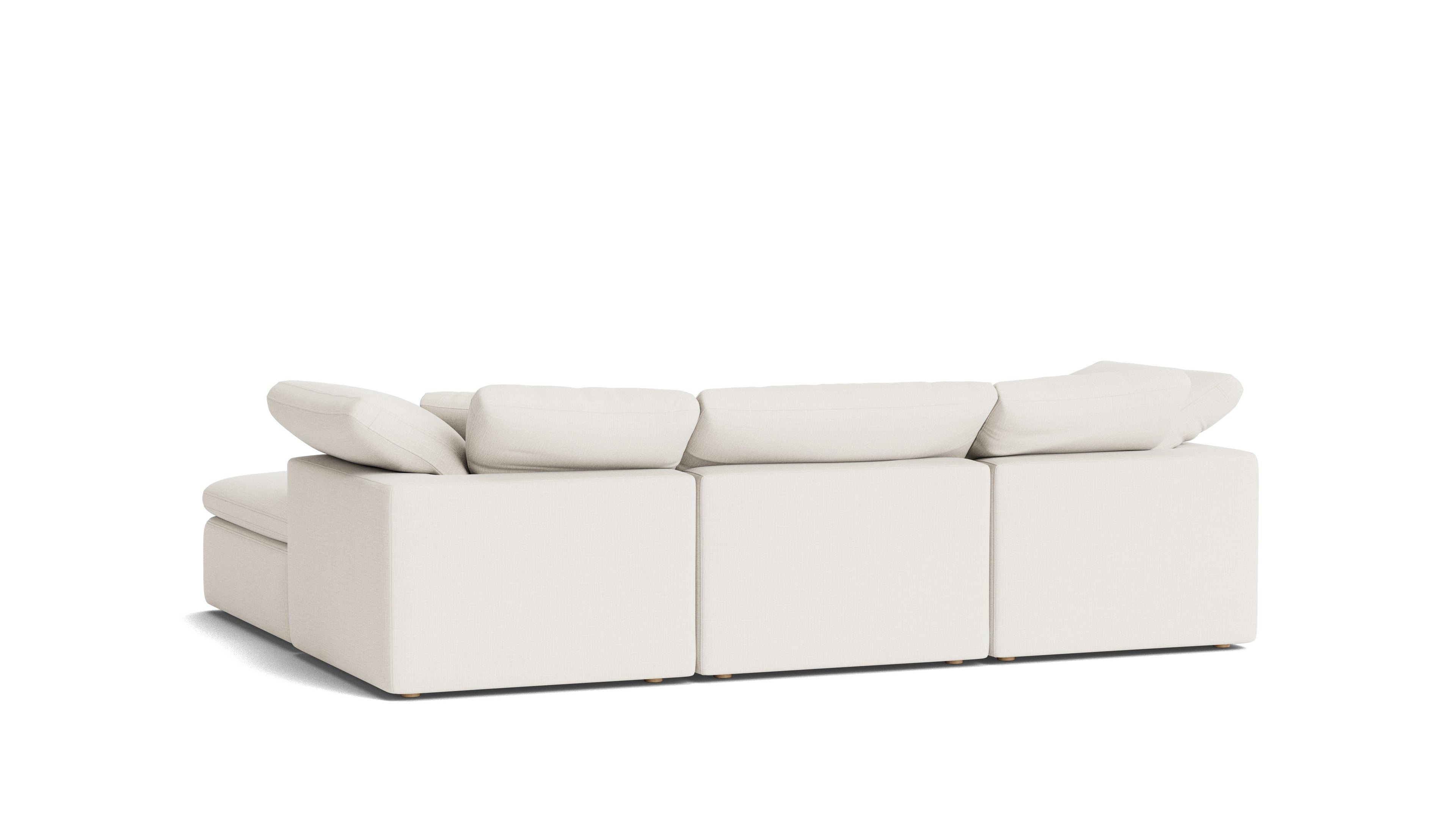 Movie Night 4-Piece Modular Sectional, Standard, Cream Linen