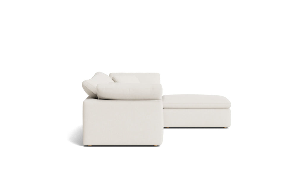 Movie Night 4-Piece Modular Sectional, Standard, Cream Linen