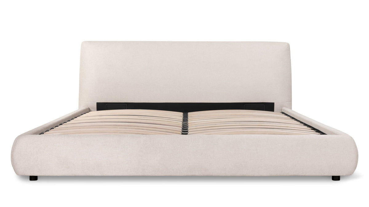 Haven Storage Bed Queen Latte - Headboard Detail