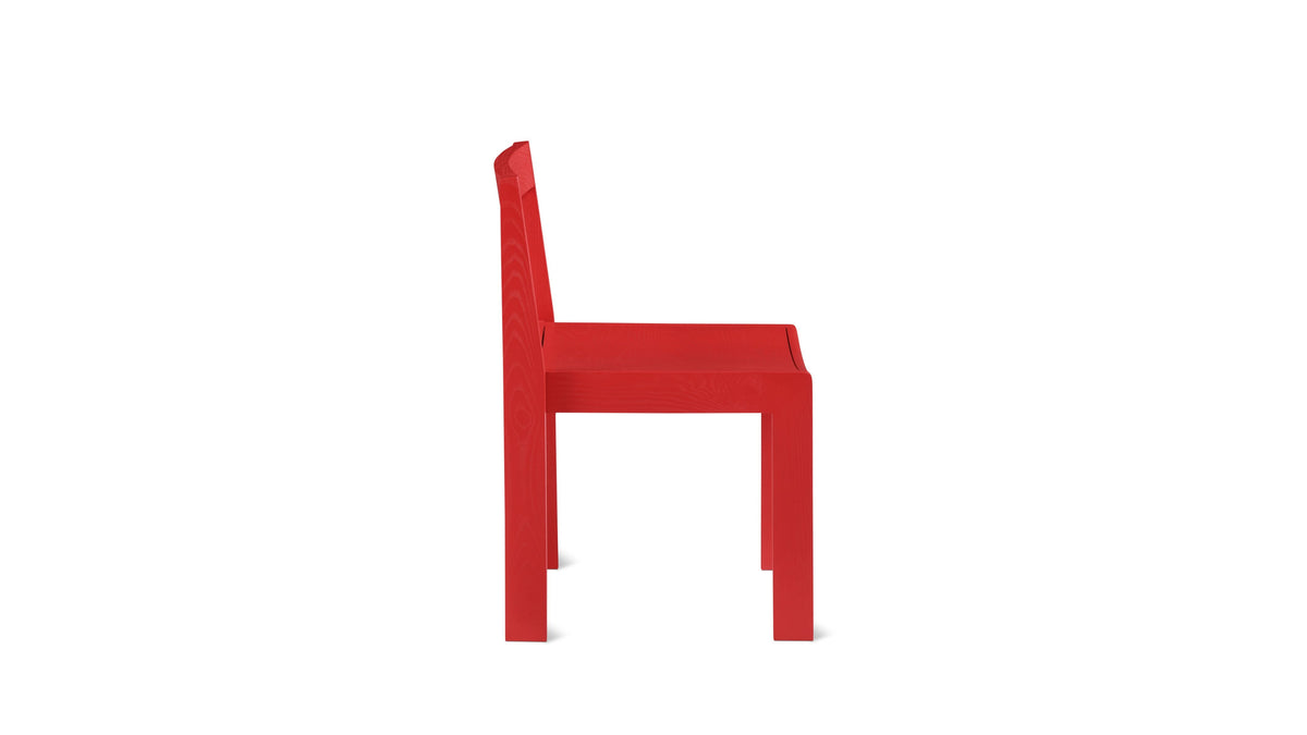 Plane Dining Chair Set of 2 Poppy Solid Ash Wood - Room Setting