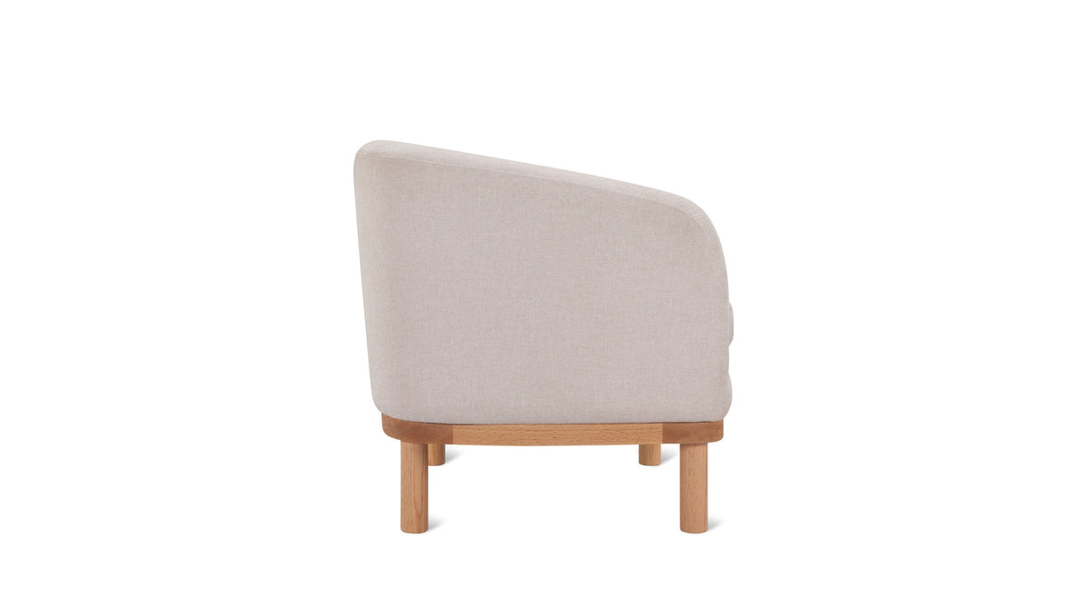 Smooth Moves Lounge Chair Latte Solid Oak Base - Oak Base Detail