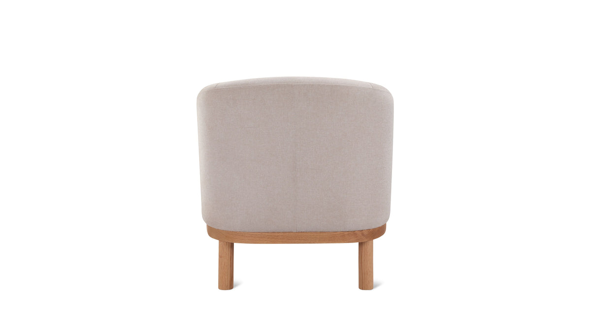 Smooth Moves Lounge Chair Latte Solid Oak Base - Room Setting