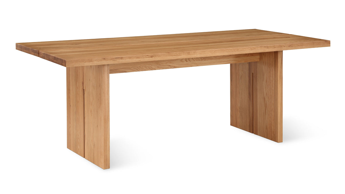 Plane Dining Table Oak Seats 6-8 - Front View