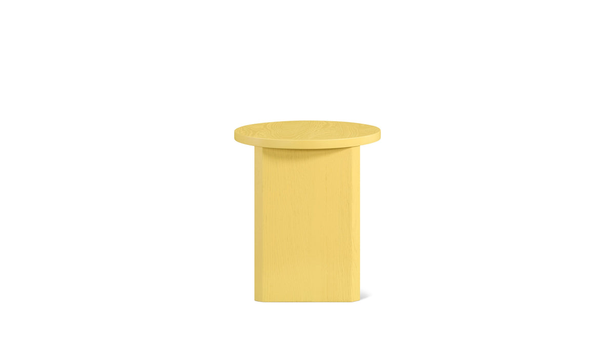 Field Stool Lemon Solid Ash Wood - Angle View