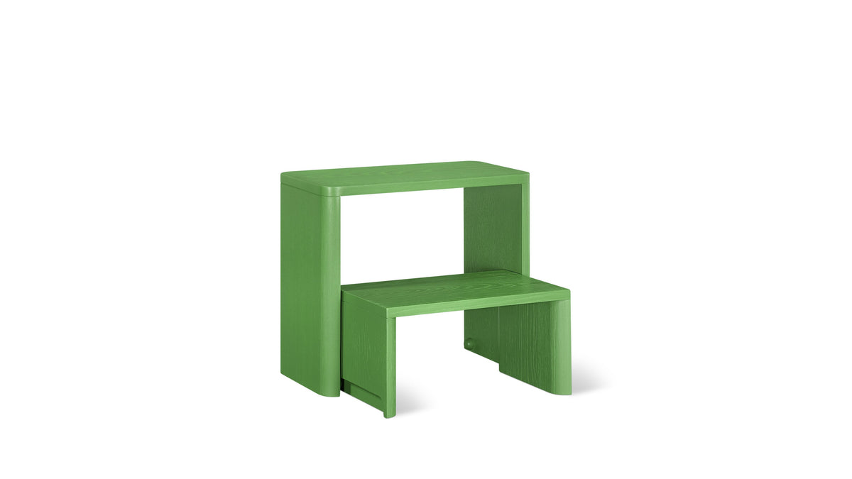 Nesting Step Stool Evergreen Solid Ash Wood - Top View