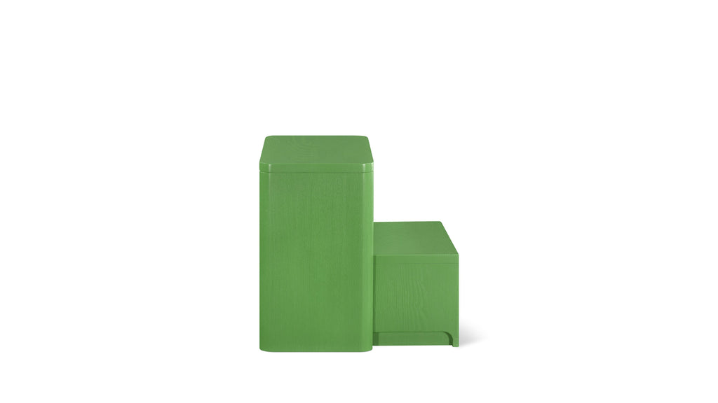 Nesting Step Stool Evergreen Solid Ash Wood - Wood Grain Detail